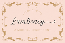 Lambency - a Modern Script Font