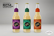 Clear Bottle with Crown Cork Mockup, a Cups & Container Mockup by INCDesign (Thumbnail 3 of 9)