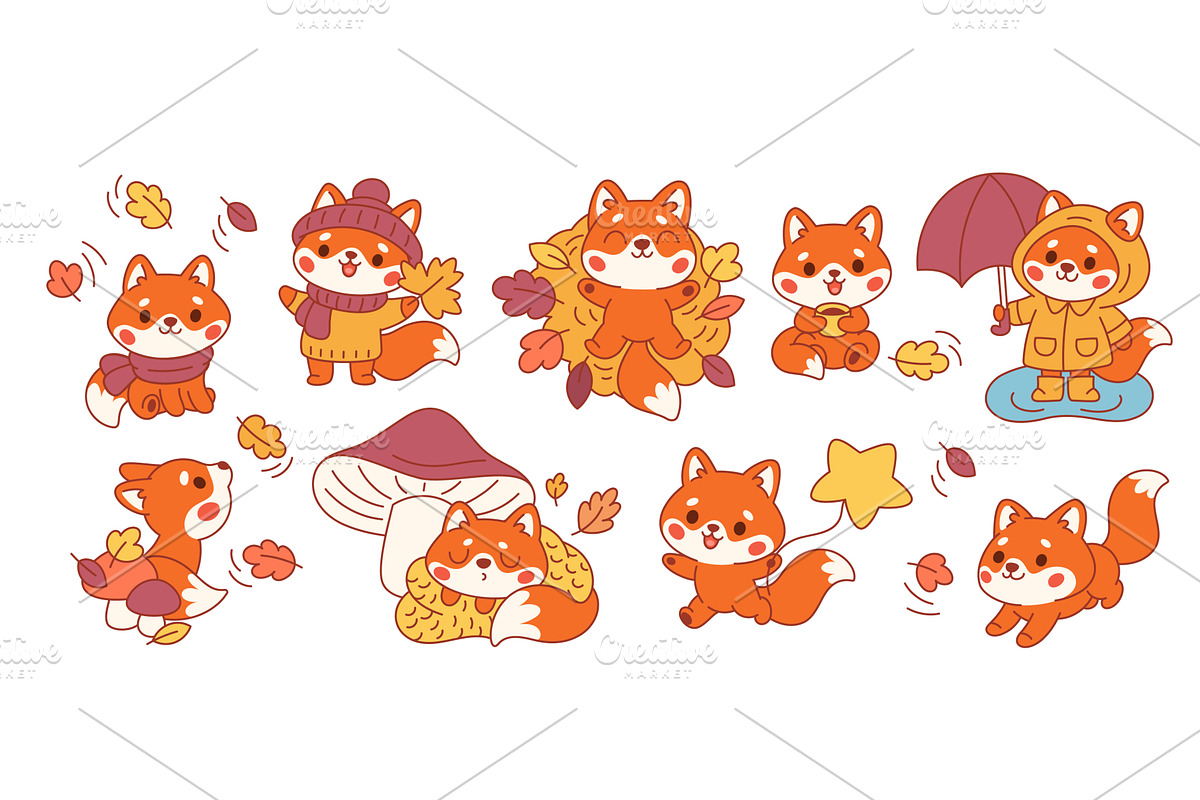 Funny fox character. Little forest, an Animal Illustration by YummyBuum