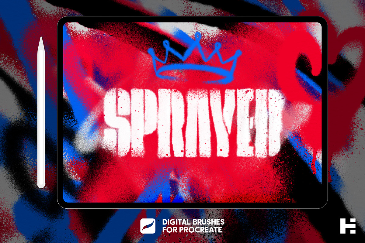 Sprayed Paint Procreate Brushes, a Brush Add-On by Tim Hankins Design (Photo 1 of 5)