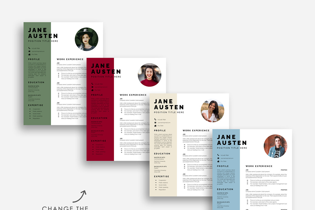 Creative Resume Template With Photo, a Resume Template by DesignStudioTeti (Photo 3 of 9)