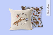 Running foxes. Set seamless pattern., a Pattern Graphic by Kseniakrop (Thumbnail 5 of 6)