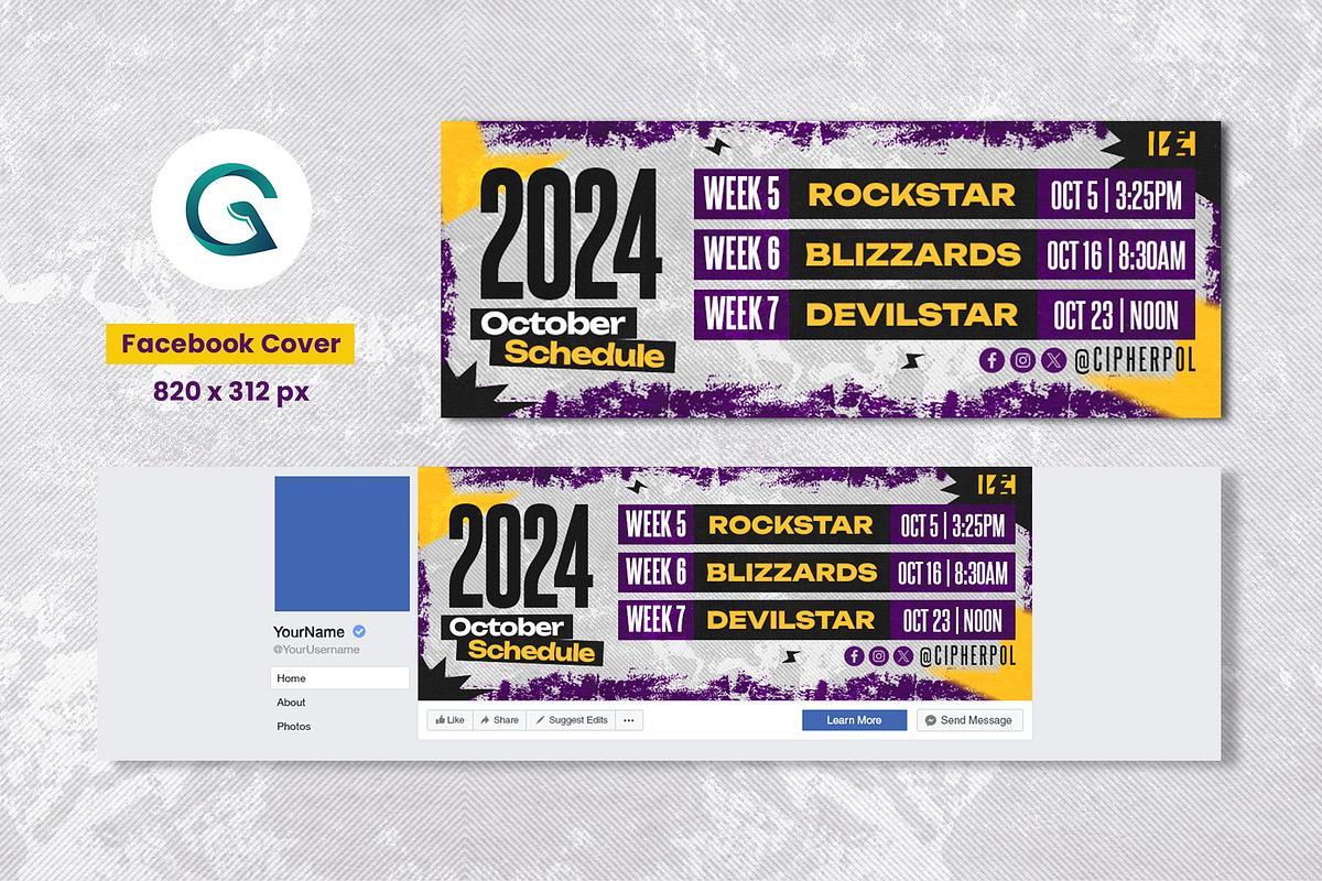 American Fooball Social Media Pack, a Social Media Template by Geelator Studio (Photo 5 of 5)
