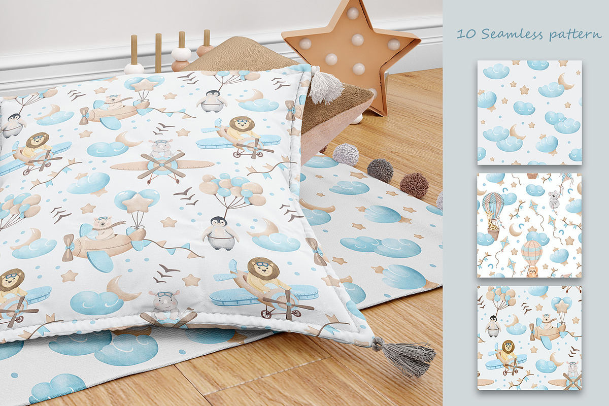 Animals pilots patterns, a Pattern Graphic by ArtGiftsStudio (Photo 4 of 5)