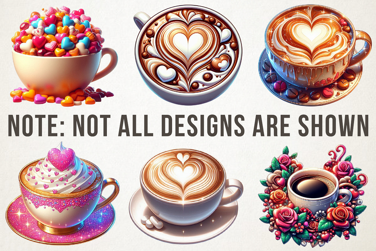 Coffee & Love Valentine Clipart Set, an Illustration by RobertsArt (Photo 7 of 7)