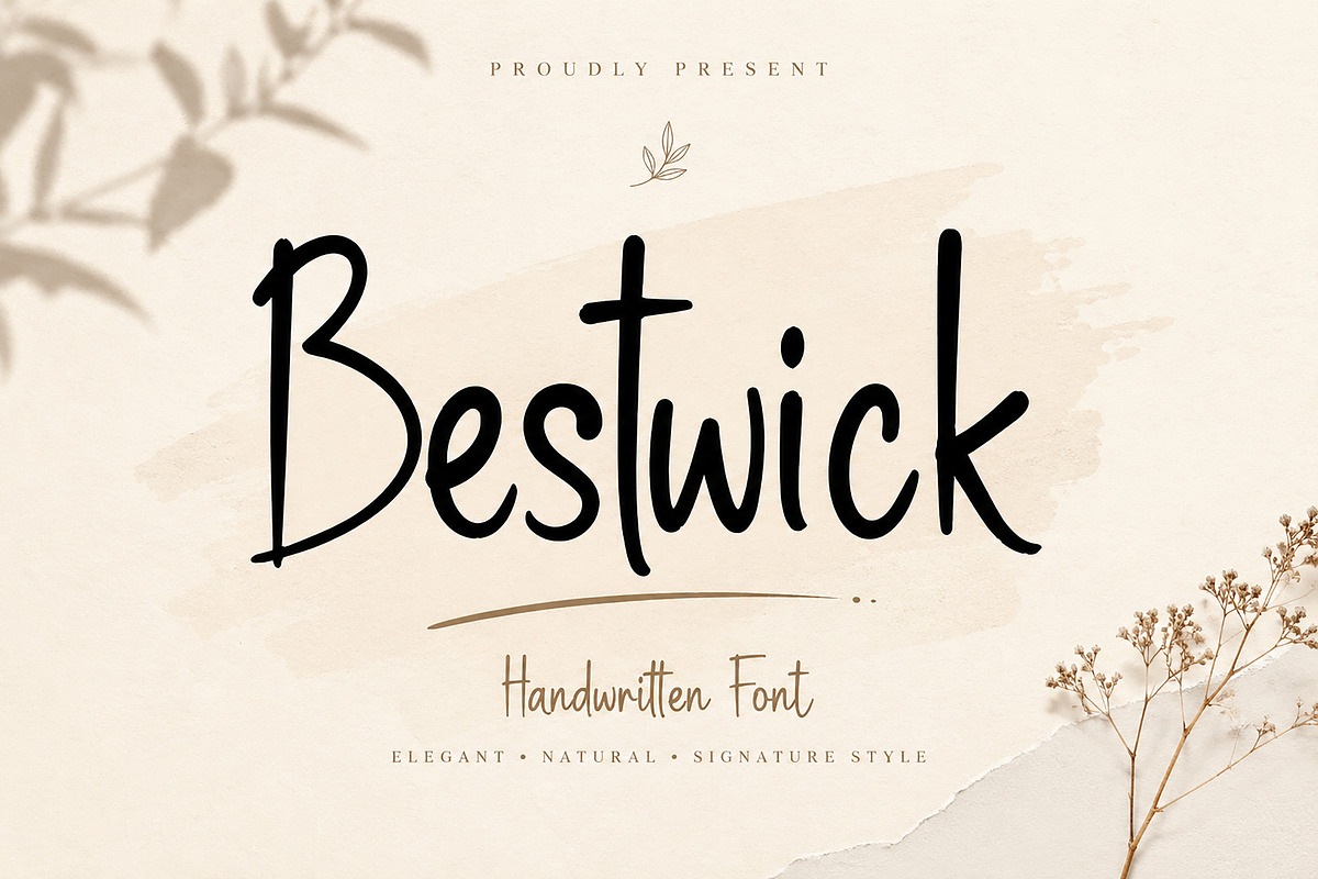 Bestwick –Handwritten Signature Font, a Handwritten Font by Wow Magic (Photo 1 of 4)