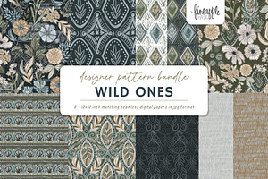 Boho Floral Digital Paper