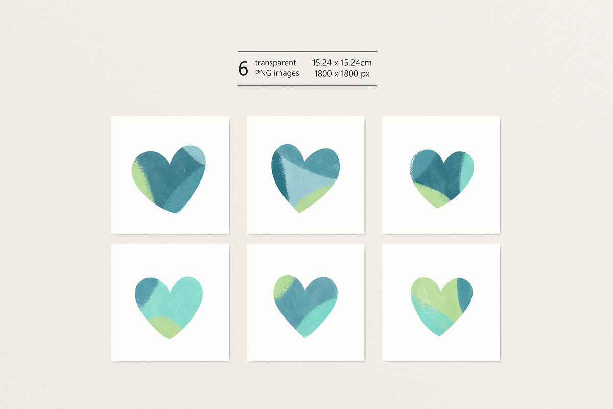 Blue hearts, a Pattern Graphic by Olena Kuznietsova (Photo 3 of 9)