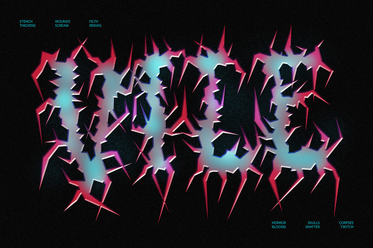 CS Scream – Black Metal Font, a Blackletter Font by Craft Supply Co. (Photo 8 of 8)