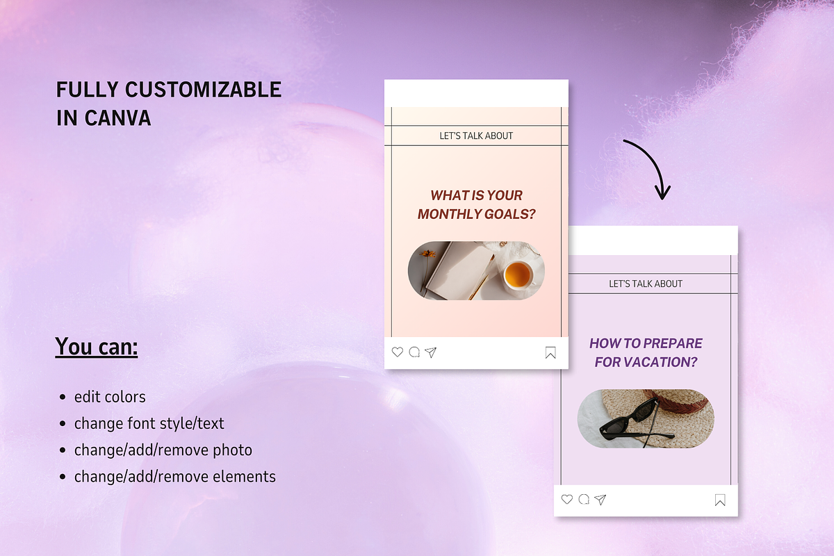 Influencer Voice Instagram Templates, a Social Media Template by Ollyta May (Photo 2 of 9)