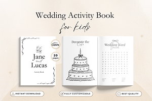 Wedding Coloring Book for Kids, a Print Template by Matisse Studio