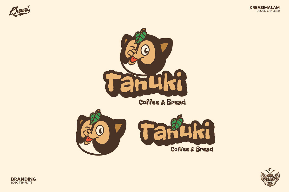 Tanuki Logo Template, a Branding & Logo Template by Kreasi Malam (Photo 2 of 10)