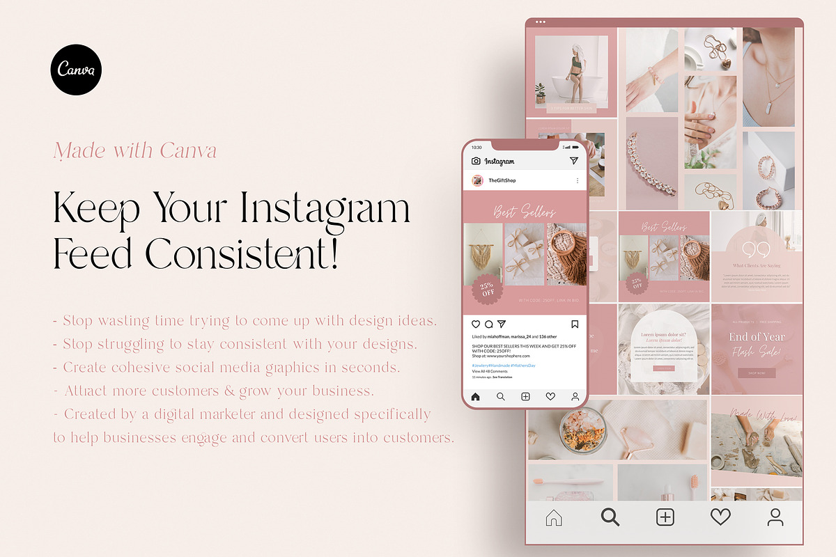 100 Social Media Post Templates, a Social Media Template by Gebers Marketing & Design (Photo 5 of 10)