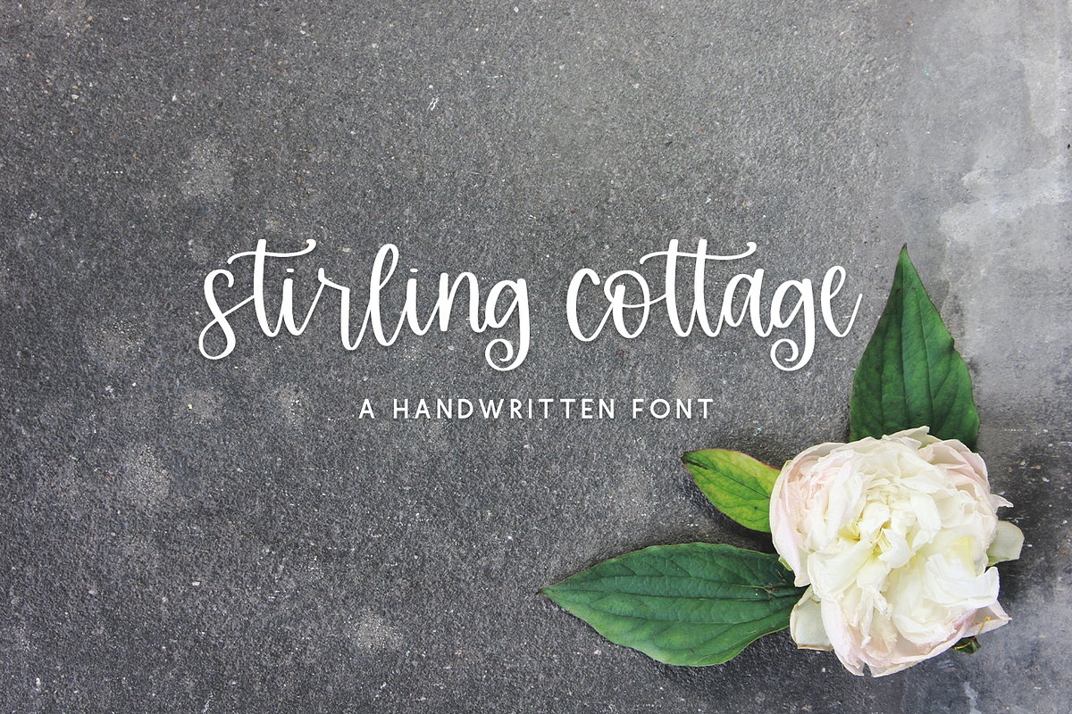 Stirling Cottage Script, a Script Font by Beck McCormick (Photo 1 of 10)