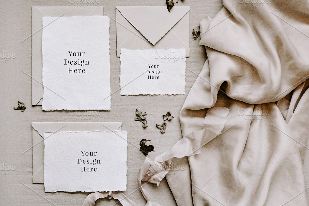 Deckle Edge Paper Mockup Bundle, a Print Template by Barn Owl Studio (Photo 11 of 11)