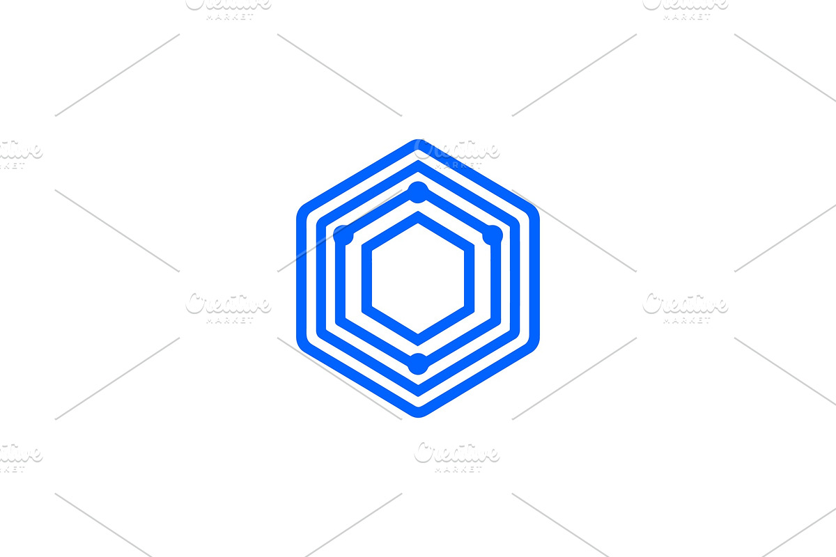 Hexagonal Network Circuit Tech Logo, a Branding & Logo Template by Vectorium Studio (Photo 1 of 9)