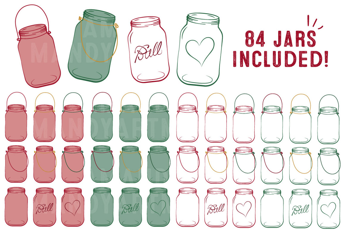 Christmas Jar Vectors & Clipart, an Illustration by Amanda Ilkov (Photo 4 of 4)