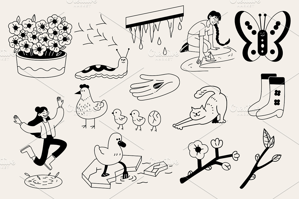 Folk Spring Illustration and Graphic, an Object Graphic by Schumacher Shop (Photo 3 of 11)