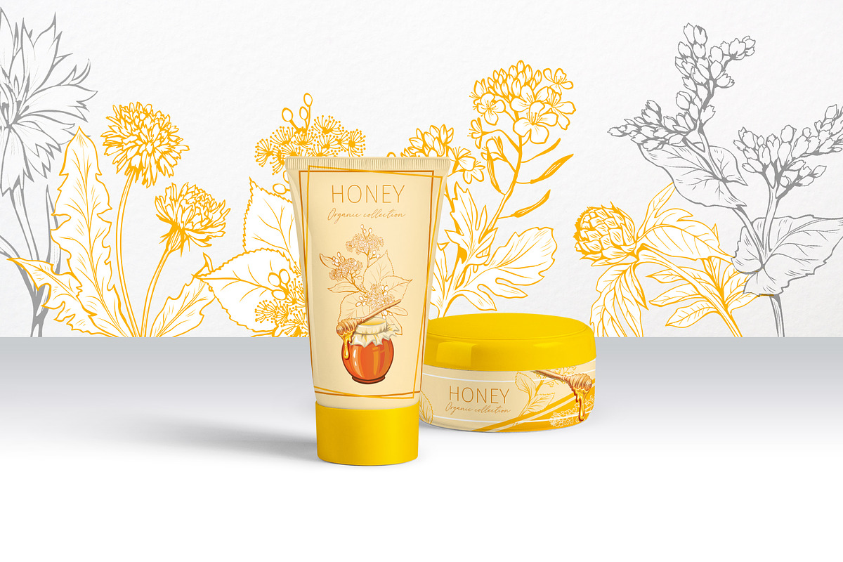 Honey Plants Engraving Collection, an Object Graphic by ilonitta (Photo 3 of 4)