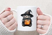 Halloween Cute Bear Clipart, an Illustration by Sublimation Artist (Thumbnail 5 of 6)