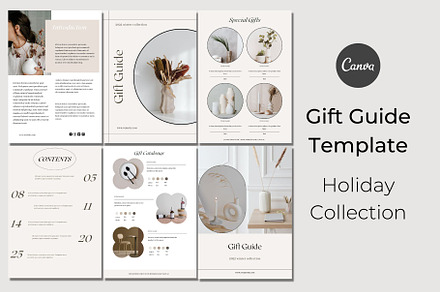 Holiday Gift guide Canva template, a Magazine Template by Deepa Template Studio