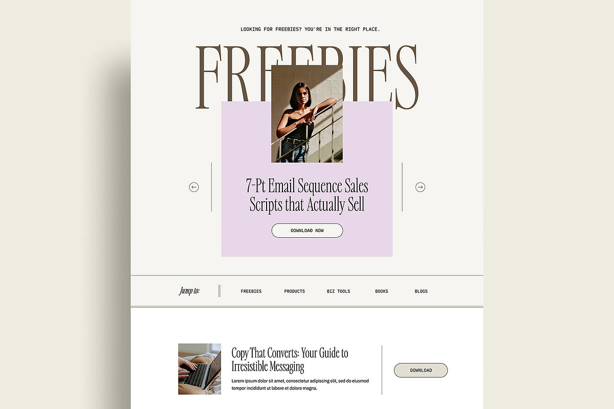 Reina - Copywriter Website Template, a WordPress Template by K Design Co. Shop (Photo 4 of 5)