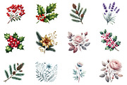 Christmas Wildflowers Clipart, an Illustration by Designworld (Thumbnail 2 of 6)