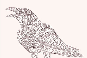 Patterned Raven