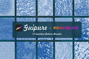 15 Guipure brushes for Procreate