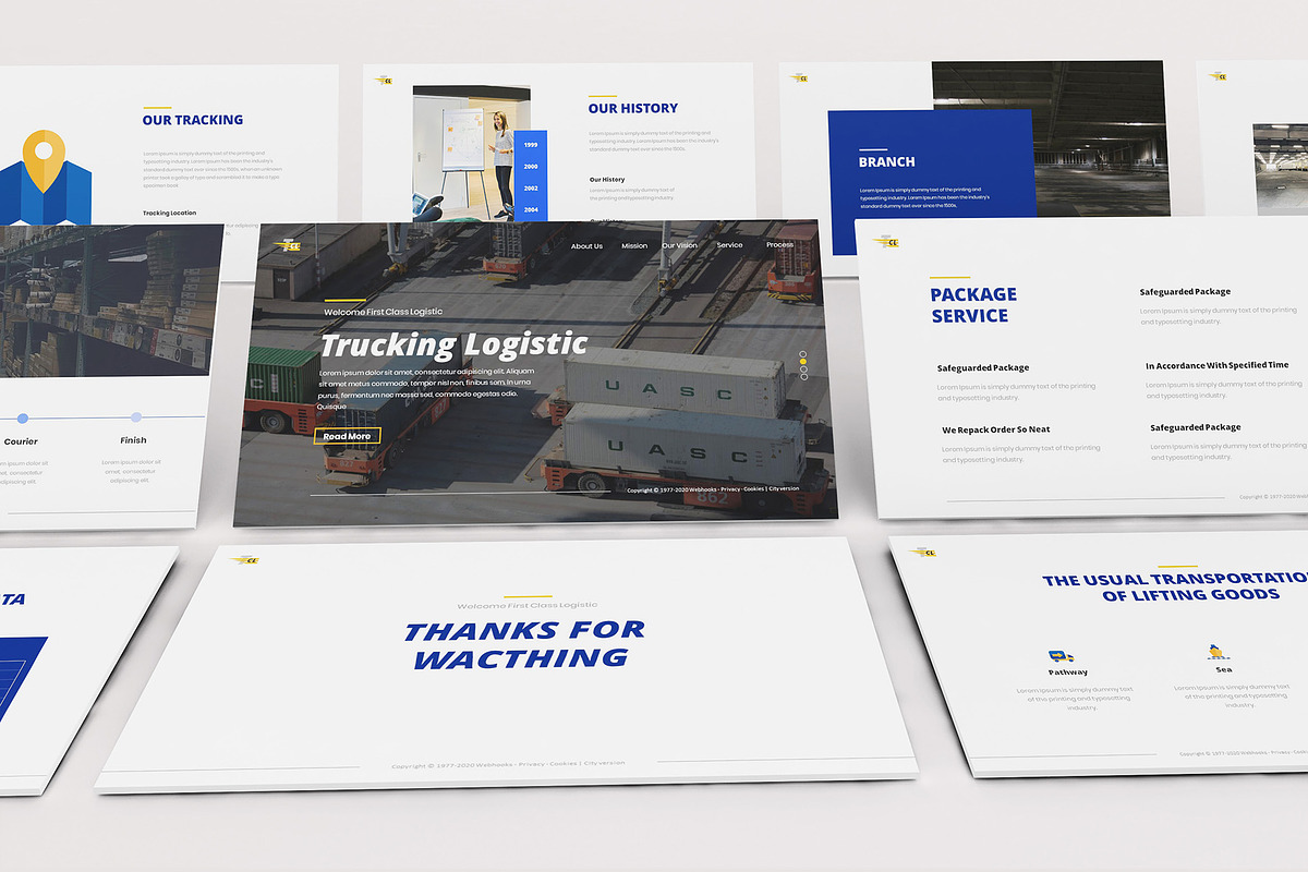 Tracking Logistic Powerpoint, a Presentation Template by Formatika Studio