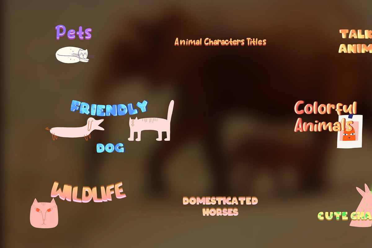 Animal Characters Titles for DaVinci, a Templates & Theme by 2dfx (Photo 1 of 2)