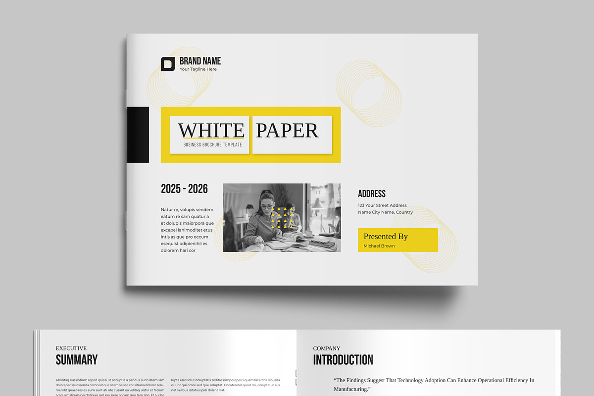 White Paper Template, a Brochure Template by MightyDesign (Photo 2 of 9)