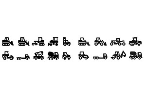 Collection of construction vehicle, an Illustration by ZinetroN