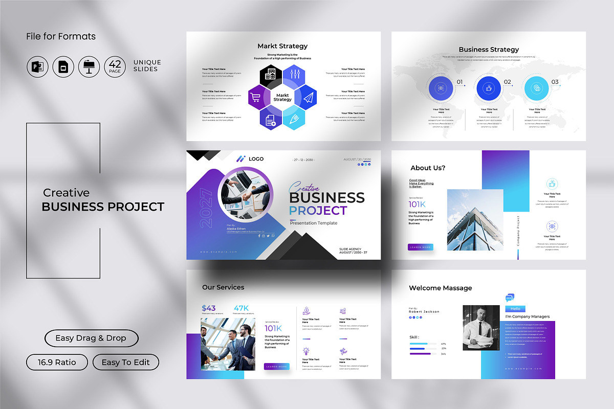 Business Project Presentation Templa, a Presentation Template by Slide-Agency (Photo 3 of 12)