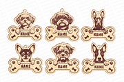 Keychain Peeking dog svg laser cut, a Pattern Graphic by MegaPrezencik (Thumbnail 3 of 6)