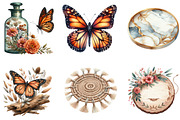 Monarch Butterfly Coaster Dahlia Flo, an Illustration by DreamArtGraphic (Thumbnail 3 of 4)