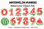 Watermelon Numbers – Watercolor, an Illustration by PassionPNGcreation (Thumbnail 1 of 4)