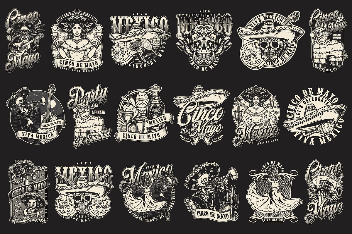 Cinco de Mayo t-shirt designs, a Branding & Logo Template by DGIM studio (Photo 6 of 12)