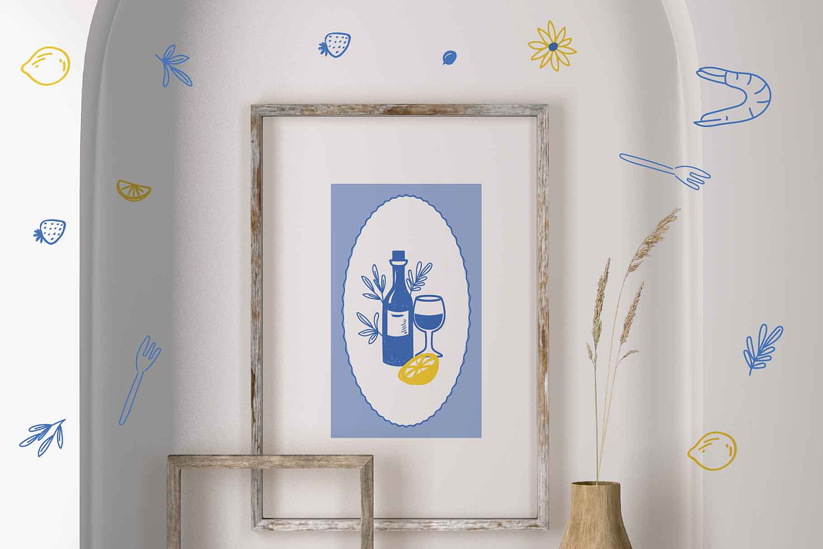 Mediterranean Amalfi Style Poster, an Illustration by Imaginary Party (Photo 2 of 9)