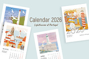 2026 Illustrated Calendar, a Print Template by Dashnpro (Thumbnail 1 of 7)
