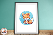 Watercolor Cute Fox Clipart, an Object Graphic by Negarin Digital Art (Thumbnail 9 of 11)
