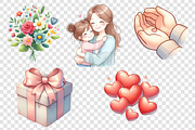 Mother’s Day PNG Clip Art set, an Object Graphic by LoLoArt (Thumbnail 3 of 3)
