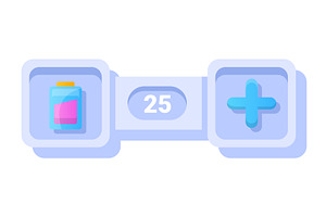 Game UI button. Mobile, an Object Illustration by Things for designers