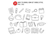 Back to school set doodle style, an Object Illustration by kaisorn (Thumbnail 1 of 3)