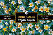 Impasto Painted Plumeria Pattern, a Pattern Graphic by Creative Store (Thumbnail 1 of 5)