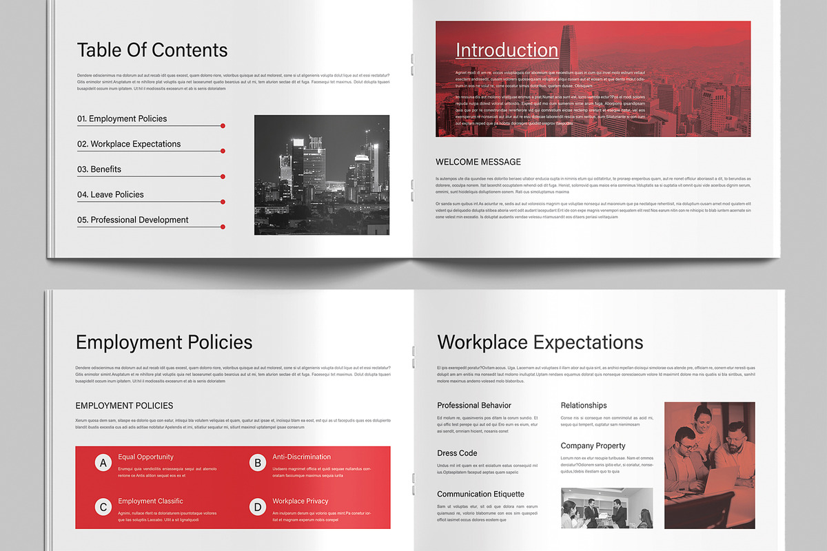 HR Employee Handbook Template, a Brochure Template by MightyDesign (Photo 3 of 9)