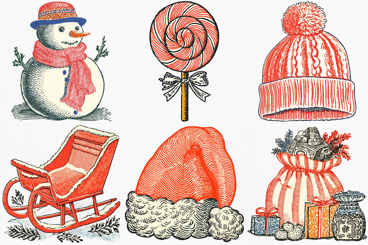 Christmas Hand-Drawn Element Clipart, an Illustration by Canvas Craft (Photo 2 of 8)