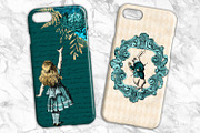 Teal and Gold Alice in Wonderland, an Illustration by Digital Curio (Thumbnail 3 of 5)
