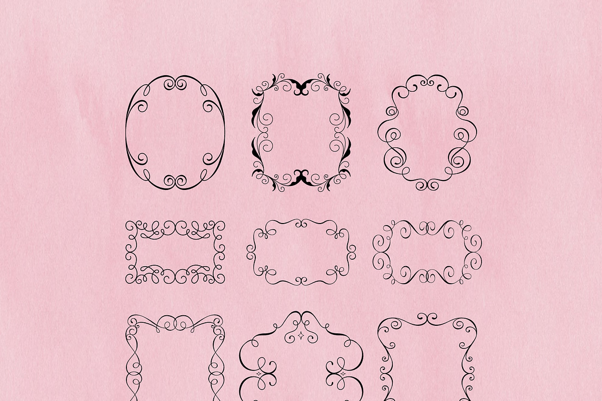 Curly Flourish Frames & Borders, an Object Graphic by venimo (Photo 12 of 15)