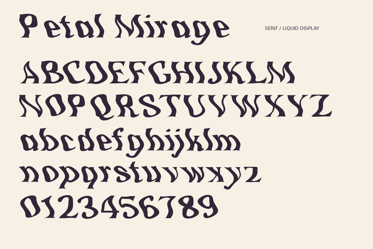 Petal Mirage — Expressive Liquid, a Serif Font by Colorsfav (Photo 10 of 11)